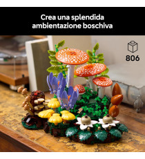 Lego The Botanicals - Funghi del bosco - Lego 11505 un progetto boschivo fai da te completo di fronde di felce Anni 18+ 806pz
