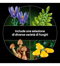 Lego The Botanicals - Funghi del bosco - Lego 11505 un progetto boschivo fai da te completo di fronde di felce Anni 18+ 806pz