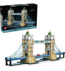 Lego Architecture - Tower Bridge - Lego 21067 con ponti levatoi centrali mobili e veicoli e fiume Tamigi Anni 18+ 3745pz