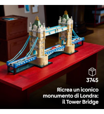 Lego Architecture - Tower Bridge - Lego 21067 con ponti levatoi centrali mobili e veicoli e fiume Tamigi Anni 18+ 3745pz