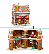 Lego Creator Natale - Casa di pan di zenzero festiva - Lego 40809 con scrivania camino e una camera da letto Anni 10+ 498pz