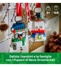 Lego Creator Natale - Pupazzi di neve ornamentali - Lego 40812 con 2 personaggi e accessori Anni 6+ 168pz
