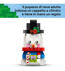 Lego Creator Natale - Pupazzi di neve ornamentali - Lego 40812 con 2 personaggi e accessori Anni 6+ 168pz