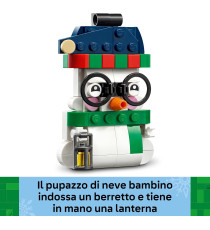 Lego Creator Natale - Pupazzi di neve ornamentali - Lego 40812 con 2 personaggi e accessori Anni 6+ 168pz