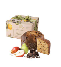 Panettone Pera Cioccolato - Linea Frutta e Fiori - pera/cioccolato - 500 gr - Loison