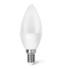 Lampadina led C37 6W attacco E14 510 lumen 3000K luce calda MISURA D37xH100mm Equivalenza lampada incandescente: 42W