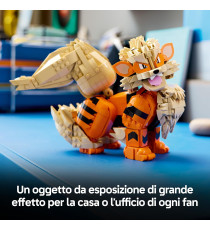 Lego Pokemon - Arcanine - Lego 72160 è dotata di coda, gambe, piedi, testa e bocca articolate 1190pz Anni 18+