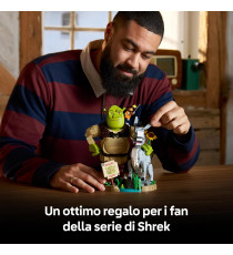 Lego Shrek - Shrek, Ciuchino e Gatto con gli Stivali - Lego 72423 con cartello “Attenzione all’orco” 1403pz Anni 18+