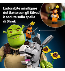 Lego Shrek - Shrek, Ciuchino e Gatto con gli Stivali - Lego 72423 con cartello “Attenzione all’orco” 1403pz Anni 18+