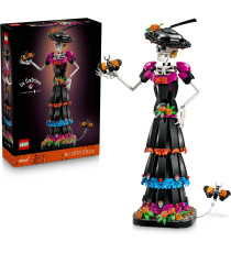 Lego Ideas - La Catrina - Lego 21372 scheletro con fiori finti e farfalle monarca 1212pz Anni 18+