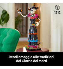 Lego Ideas - La Catrina - Lego 21372 scheletro con fiori finti e farfalle monarca 1212pz Anni 18+