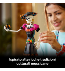 Lego Ideas - La Catrina - Lego 21372 scheletro con fiori finti e farfalle monarca 1212pz Anni 18+