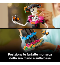 Lego Ideas - La Catrina - Lego 21372 scheletro con fiori finti e farfalle monarca 1212pz Anni 18+