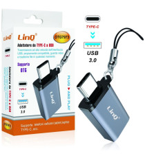 Adattatore LINQ 7973 USB Type-C Maschio a USB 3.0 Femmina – USB 3.0 OTG in Alluminio