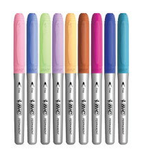 Marcatore permanente Intensity - punta tonda - colori assortiti - Bic - 24 pezzi