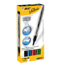 Marcatore Whiteboard Marker Velleda liquid Ink - punta tonda 2,2mm - astuccio 4 colori  - Bic