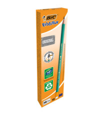 Matita in resina Evolution Graphite 655 - gradazione HB - con gommino - Bic - conf. 12 pezzi