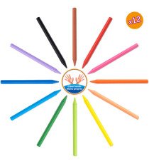 Pastelli Plastidecor - in plastica - colori assortiti - Bic - conf. 12 pezzi