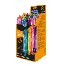 Penna a sfera a scatto Gelocity Quick Dry - punta 0,7 mm - colori assortiti - Bic - conf. 30 pezzi