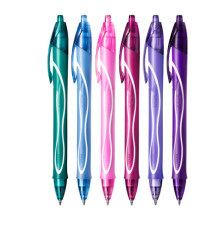 Penna a sfera a scatto Gelocity Quick Dry - punta 0,7 mm - colori assortiti - Bic - conf. 30 pezzi