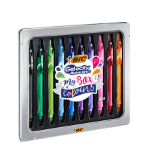 Penna a sfera a scatto Gelocity Quick Dry - punta 0,7mm - colori assortiti - BIC - conf. 10 pezzi