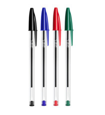 Penna a sfera Cristal Original  - punta 1.0mm - 4 colori classici assortiti - Bic - barattolo 20 pezzi