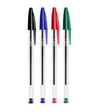 Penna a sfera Cristal Original  - punta 1.0mm - 4 colori classici assortiti - Bic - barattolo 20 pezzi