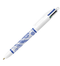 Penna a sfera scatto multifunzione 4 Colors Decor - fantasie assortite - Bic - expo 30 pezzi