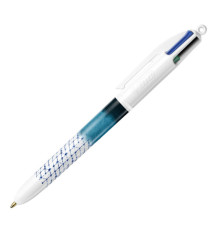 Penna a sfera scatto multifunzione 4 Colors Decor - fantasie assortite - Bic - expo 30 pezzi