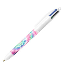 Penna a sfera scatto multifunzione 4 Colors Decor - fantasie assortite - Bic - expo 30 pezzi
