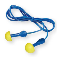 Inserti auricolari E.A.R. Push Ins con cordicella - SNR 35 dB - giallo/blu - 3M - conf. 100 pezzi