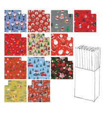 Rotolo carta regalo natale - 3 x 1 m - fantasia bambini - colori assortiti - Rex Sadoch