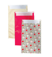 Sacchetto regalo - fantasia Natale assortite - c/patella adesiva - 20 x 35 + 5 cm - carta - Rex Sadoch - conf. 3pz