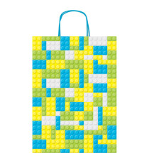 Shopper Mattoncini - con manici - 36 x 41 x 12 cm - colori assortiti - Rex Sadoch