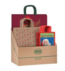 Shopper natale - fantasie assortite - Rex Sadoch - expo 100 pezzi