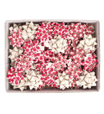 Stelle di nastro carta erba - 15 mm x diam. 6,5 cm - fantasie assortite natale - Brizzolari - conf. 50 pezzi
