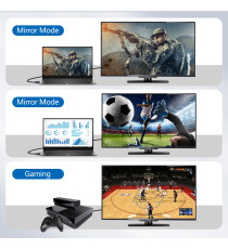 Cavo HDMI 5m Nero Rame PVC Audio Video Full HD per TV Smart Box PC Console Monitor Proiettori Plug & Play CE