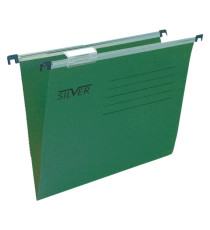 Cartella sospesa Silver - cassetto - interasse 39 cm - fondo V - 36,5 x 25 cm -  verde - Bertesi