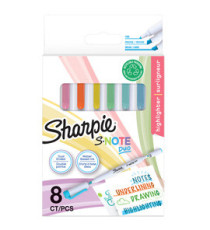 Pennarello S-Note Duo - doppia punta - colori assortiti - Sharpie - conf. 8 pezzi