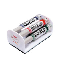 Marcatore per lavagne MaxiFlo - punta conica 6 mm - colori assortiti - con cancellino - Pentel - conf.  4 + 1 pezzi