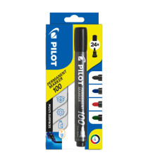Marcatore Permanente Markers 100 - punta tonda - colori assortiti - Pilot - astuccio 4 pezzi