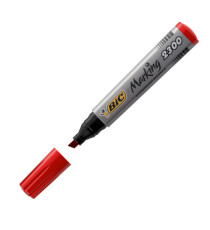 Marcatore permanente Marking 2300 - punta scalpello 3,70-5,50mm - rosso - Bic - conf. 12 pezzi