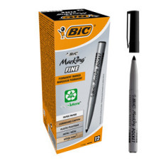 Marcatore permanente Marking Pocket - punta tonda 1,10mm - nero - Bic - conf. 12 pezzi