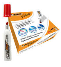 Marcatore Whiteboard Marker Velleda 1781 - punta scalpello 3,2-5,5mm - rosso  - Bic