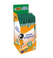 Penna a sfera Cristal - punta media 1,0mm - verde - Bic - conf. 50 pezzi