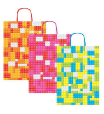 Shopper Mattoncini - con manici - 26 x 36 x 12 cm - colori assortiti - Rex Sadoch