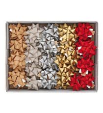 Stelle di nastro carta ecocolor - 15 mm x diam. 6,5 cm - colori assortiti natale - Brizzolari - conf. 50 pezzi