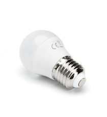 Lampadina LED Globo G45 E27 6W 3000K Luce Calda 510lm Equivalente 42W Angolo 180° 15000 Ore 11 LED CRI80 IP20 Bianca