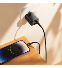 Cavo USB-C a Lightning Hoco X120 27W PD Ricarica Rapida per iPhone iPad Apple Trasferimento Dati 480Mbps 1m 2,4A PVC Nero