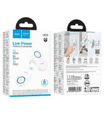 Campanello Wireless Hoco HI25 Senza Fili 433,92MHz 60 Melodie Portata 150m Pulsante Batteria CR2032 Casa Ufficio Bianco
